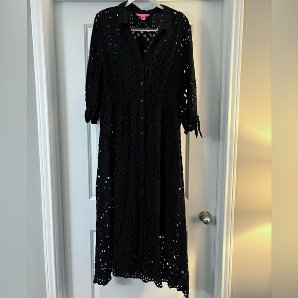 Lilly Pulitzer Amrita Eyelet Midi Dress - Picture 2 of 12